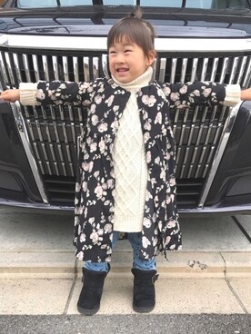 「AVAN LILY（アヴァンリリィ）のアイテム」を使った、ki☺︎hoさん（キッズ・90cm）の冬コーディネート
