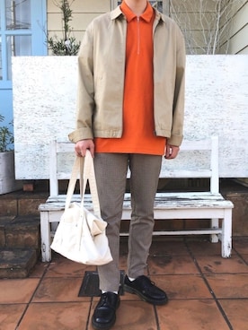 「Dickies（ディッキーズ）のアイテム（ブルゾン）」を使った、Shun.さん（メンズ・169cm）の春コーディネート