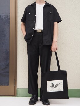 「半袖シャツ」｜「アイテム（ブルゾン）」を使った、Shun.さん（メンズ・169cm）の夏コーディネート