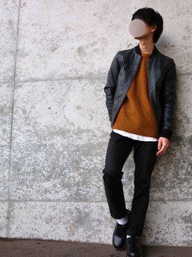 「TOPMAN（トップマン）のアイテム（ブルゾン）」を使った、もんさん（メンズ・161cm）の冬コーディネート