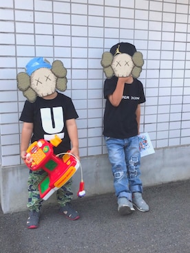 「UNDERCOVER（アンダーカバー）のアイテム」を使った、H☆Aさん（キッズ・110cm）の夏コーディネート