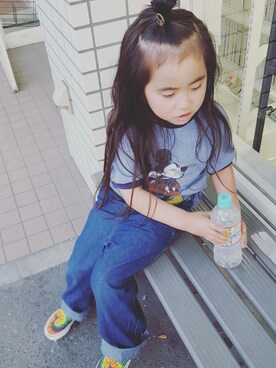 「アイテム（スリッポン、その他）」を使った、SYUさん（キッズ・100cm）の春コーディネート