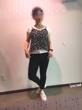「ぽっちゃり、夏」｜「アイテム（腕時計）」を使った、じゅっきーなさん（レディース・159cm）の夏コーディネート