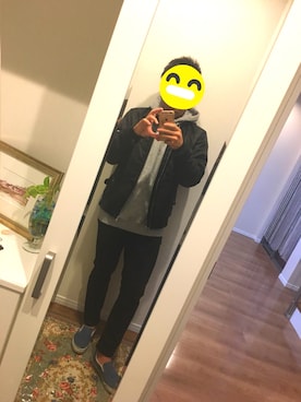 「Confirm（コンファーム）のアイテム（MA-1）」を使った、ギャフギャフさん（メンズ・171cm）の秋コーディネート