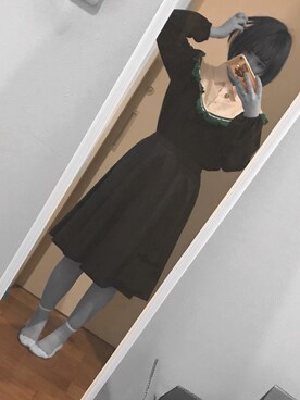 「PAMPKINのアイテム（トップス、ブラック系）」を使った、KANOさん（レディース・164cm）の春コーディネート