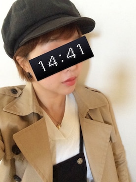 「23区（ニジュウサンク）のアイテム（ニット/セーター、ホワイト系）」を使った、marukoさん（レディース・161cm）の春コーディネート