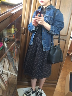 「usedのアイテム（ワンピース、その他）」を使った、marukoさん（レディース・161cm）の春コーディネート