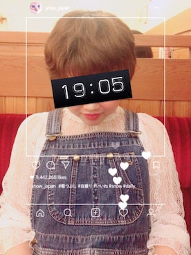 「EDWIN（エドウィン）のアイテム（サロペット/オーバーオール、ブルー系）」を使った、marukoさん（レディース・161cm）の春コーディネート