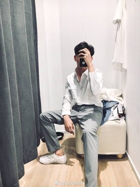 「CONVERSE（コンバース）のアイテム（アクセサリー）」を使った、EASONHE1さん（メンズ・176cm）の春コーディネート