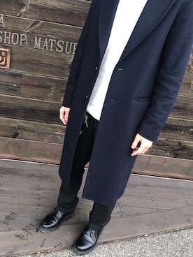 Kento__727さんの「Super110's BEAVER CHESTER COAT」を使ったコーディネート