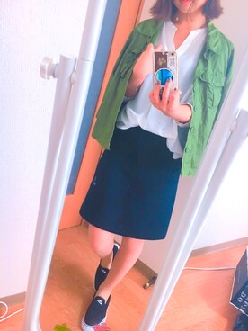「アイテム（スリッポン）」を使った、maさん（レディース・152cm・10代）の春コーディネート