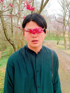 「YANTOR（ヤントル）のアイテム（トップス）」を使った、sa絲uさん（メンズ・180cm）の春コーディネート