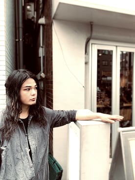 「DIGAWEL（ディガウェル）のアイテム（オールインワン・サロペット）」を使った、sa絲uさん（メンズ・180cm）の秋コーディネート