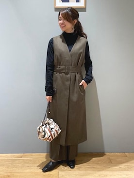 「green label relaxing（グリーンレーベルリラクシング）のアイテム（その他アウター）」を使った、matsumoto_aさん（レディース・148cm）の夏コーディネート