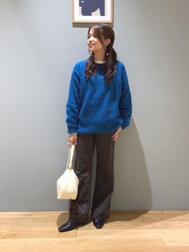 「ブルーニット」｜「アイテム（その他シューズ）」を使った、matsumoto_aさん（レディース・148cm）の秋コーディネート