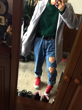 「アイテム（チェスターコート）」を使った、にちかさん。さん（レディース・154cm・10代）の冬コーディネート