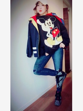 「スプリングSENSEOFPLACE」｜「アイテム（ナイロンジャケット）」を使った、say38さん（レディース・153cm）の春コーディネート