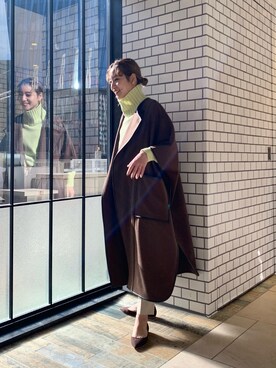 「ピスタチオ」｜「アイテム（ダウンジャケット/コート）」を使った、ayumi920711さん（レディース・154cm）の冬コーディネート
