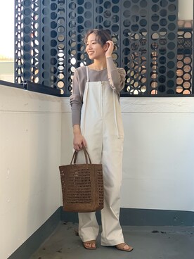 「RIVEDROITE」｜「アイテム（サロペット/オーバーオール）」を使った、ayumi920711さん（レディース・154cm）の冬コーディネート