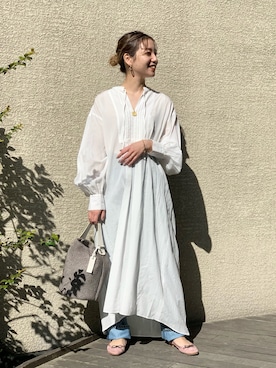 「RIVE DROITE（リヴドロワ）のアイテム（バレエシューズ）」を使った、ayumi920711さん（レディース・154cm）の冬コーディネート