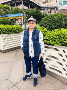 「100percent（ヒャクパーセント）のアイテム」を使った、Summer Changさん（レディース・162cm）の春コーディネート