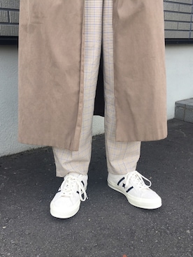 「アイテム（ステンカラーコート）」を使った、1010さん（レディース・170cm・20代）の春コーディネート