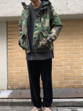 「WOOLRICH（ウールリッチ）のアイテム（ジャケット/アウター）」を使った、S.Mさん（メンズ・175cm）の秋コーディネート