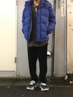 「WOOLRICH（ウールリッチ）のアイテム（ジャケット/アウター）」を使った、S.Mさん（メンズ・175cm）の冬コーディネート