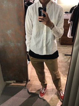 「SCROLLのアイテム」を使った、S.Mさん（メンズ・175cm）の夏コーディネート