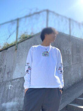 「Abercrombie&Fitch（アバークロンビーアンドフィッチ）のアイテム（チノパンツ）」を使った、kaiimuさん（メンズ・177cm）の春コーディネート