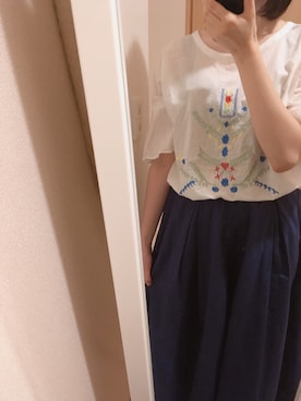 「nusy（ヌージー）のアイテム」を使った、megさん（レディース・153cm）の夏コーディネート