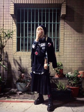 「橫須賀」｜Chiii🖤さん（レディース・162cm）の冬コーディネート