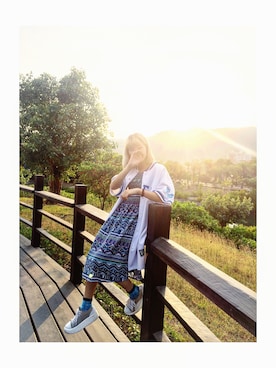 「blue」｜「アイテム（ジャージ）」を使った、Chiii🖤さん（レディース・162cm）の冬コーディネート