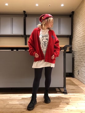 「アニマル」｜「アイテム（ブルゾン）」を使った、SHIMIZUさん（レディース・148cm）の冬コーディネート
