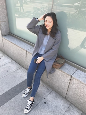 「アイテム（ダッフルコート）」を使った、Kao. さん（レディース・162cm・10代）の冬コーディネート