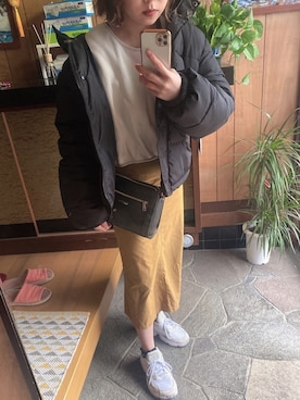 「RAY CASSIN（レイカズン）のアイテム（スウェット）」を使った、piichan.☺︎さん（レディース・158cm）の冬コーディネート