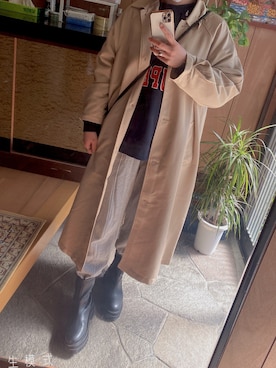 「Samansa Mos2（サマンサ モスモス）のアイテム（トレンチコート）」を使った、piichan.☺︎さん（レディース・158cm）の春コーディネート