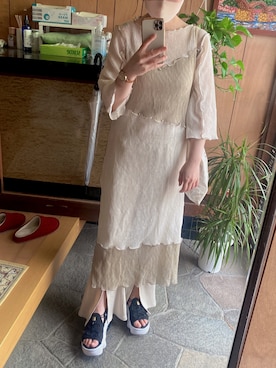 「シアーワンピース」｜piichan.☺︎さん（レディース・158cm）の春コーディネート