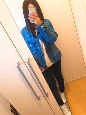 「Abercrombie&Fitch（アバークロンビーアンドフィッチ）のアイテム（ニット/セーター）」を使った、naoさん（レディース・154cm）の秋コーディネート