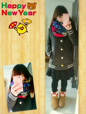 「FRAPBOIS」｜「アイテム（ピーコート）」を使った、みはるさん（レディース・152cm）の冬コーディネート