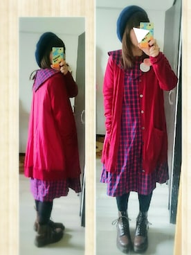 「zucca」｜「アイテム（ハンチング/ベレー帽）」を使った、みはるさん（レディース・152cm）の春コーディネート