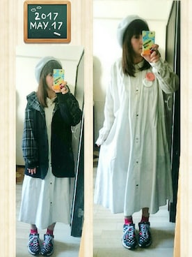 「カオリノモリ」｜「アイテム（ブルゾン）」を使った、みはるさん（レディース・152cm）の春コーディネート