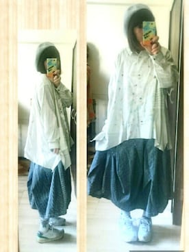 「アイテム（福袋/福箱、レッド系）」を使った、みはるさん（レディース・152cm）の夏コーディネート