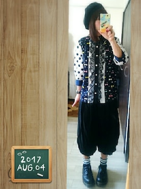 「にらめっこーで」｜「アイテム（ブーツ）」を使った、みはるさん（レディース・152cm）の夏コーディネート