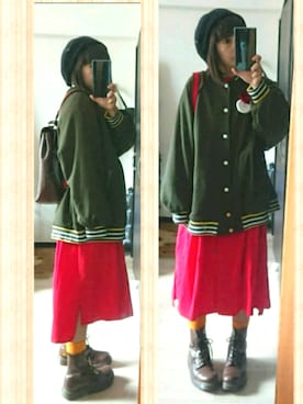 「にゃー」｜「アイテム（ブルゾン）」を使った、みはるさん（レディース・152cm）の秋コーディネート