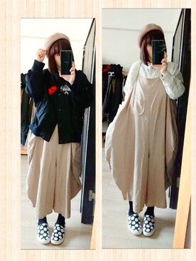 「ドルマン」｜「アイテム（ブルゾン）」を使った、みはるさん（レディース・152cm）の春コーディネート