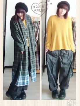 「にゃー」｜「アイテム（その他アウター）」を使った、みはるさん（レディース・152cm）の春コーディネート