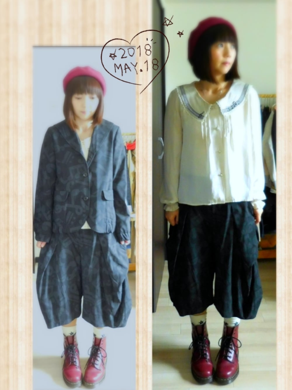 ブラック系のテーラードジャケット、ブラック系のその他パンツ、ホワイト系のシャツ/ブラウスを着用したレディースの春コーディネートの1枚目の写真