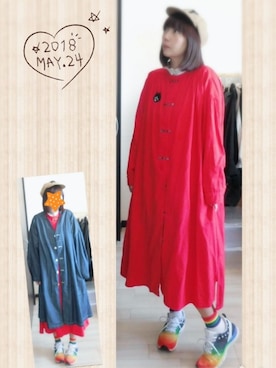 「FRAPBOIS」｜「アイテム（シャツワンピース）」を使った、みはるさん（レディース・152cm）の春コーディネート