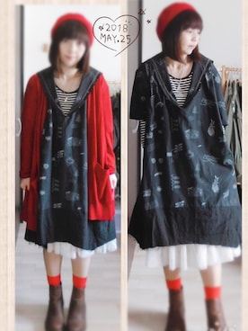 「zucca」｜「アイテム（ハンチング/ベレー帽）」を使った、みはるさん（レディース・152cm）の春コーディネート